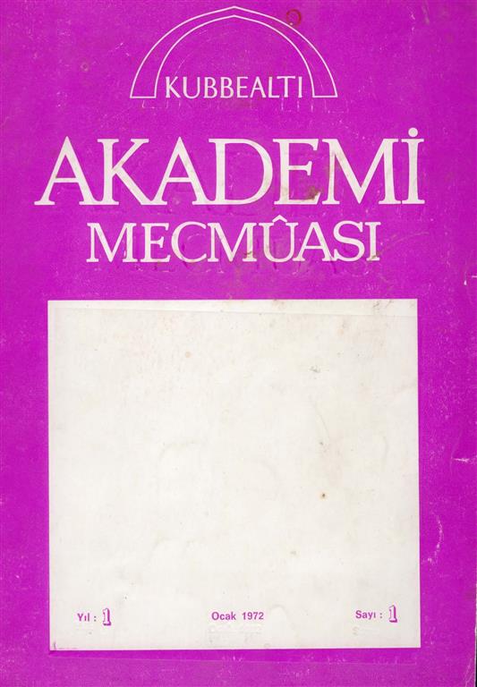 You are currently viewing KUBBEALTI AKADEMİ MECMUASI